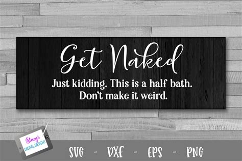 Free Get Naked Funny Bathroom SVG PNG EPS DXF By Designbundles