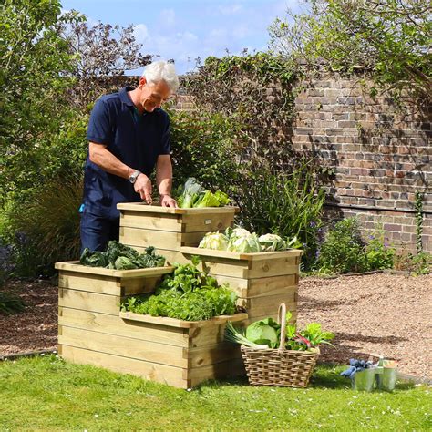 4 Tier Raised Bed Grow Your Own Wooden Planter Zest Outdoor Living