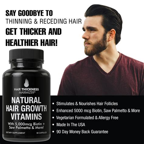 Buy Natural Hair Growth Vitamins By Hair Thickness Maximizer Hair Regrowth Vitamin Supplement