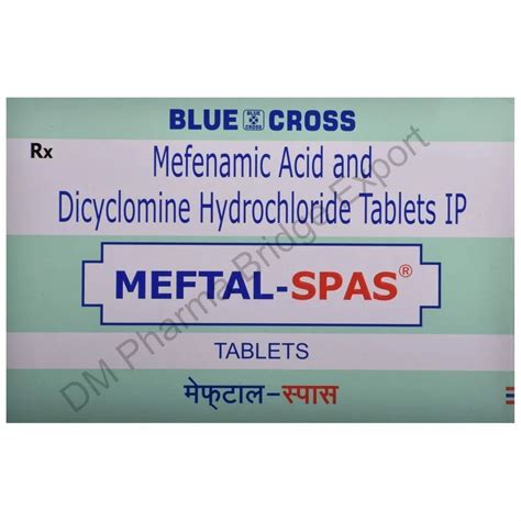 Meftal Spas Mefenamic Acid And Dicyclomine Hcl Tablets At Rs Stripe