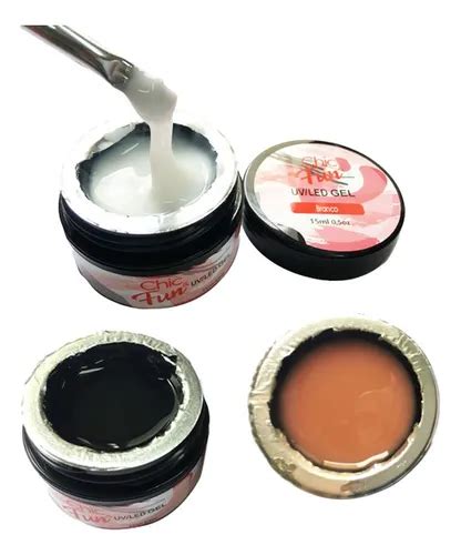 Kit 3un Gel Uv Led Pink Nude Transparente Alongamento Anvisa MercadoLivre