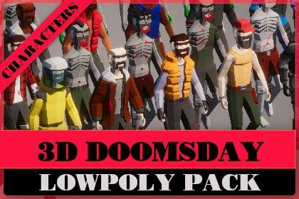 3D Characters Doomsday Lowpoly Pack | Game Content Shopper – Unity ...