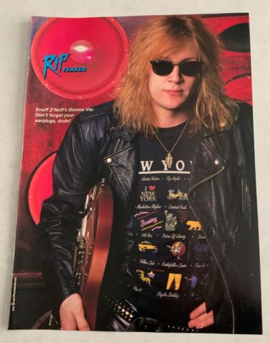 Donnie Vie Enuff Z Nuff Rip Magazine Page Picture Glam Rock Ebay