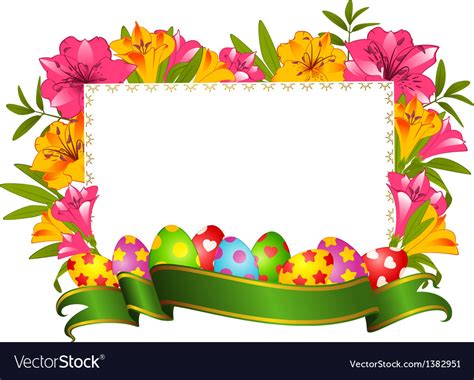 Easter border frame Royalty Free Vector Image - VectorStock