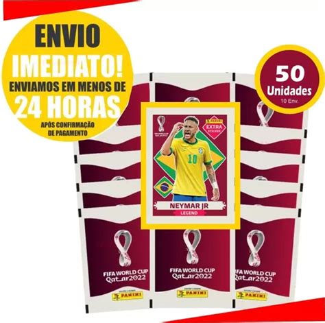 50 Figurinhas Álbum Copa Do Mundo 2022 Qatar 10 Env S j R 70 em