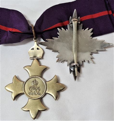 Vintage And Rare Order Of The British Empire Kbe Medal And Breast Star Ww1