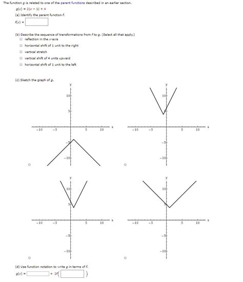 Solved An Earlier Section The Function G Is Related To One Chegg