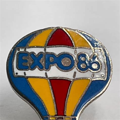 Vintage Pin Hot Air Balloon Expo Vancouver Brooch Hat Lapel S Astronaut Man