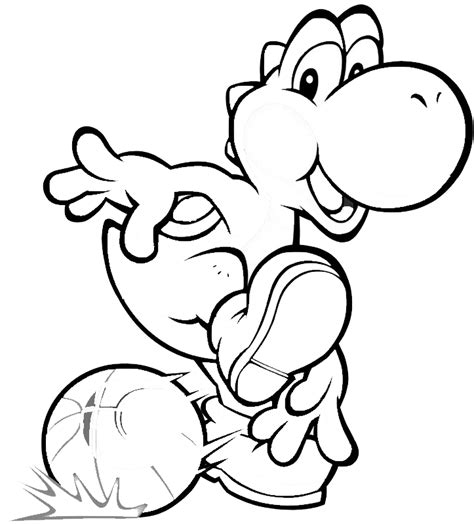 Mario Bros Yoshi Coloring Pages at GetColorings.com | Free printable ...