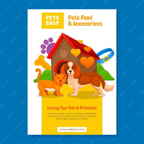 Free Vector Hand Drawn Pet Shop Template Design