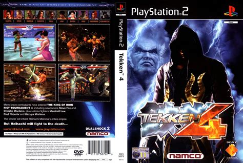 Tekken 4 Ps2 Playstation 2 Cover Pal En Ntsc Back Front Game Art Hq