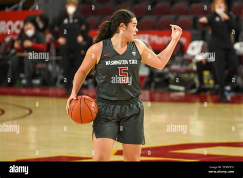 Washington State Cougars Guard Charlisse Leger Walker 5 During An