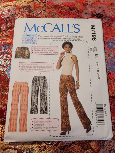 Learn To Sew Shorts Or Pants Sewing Pattern Mccall S Etsy