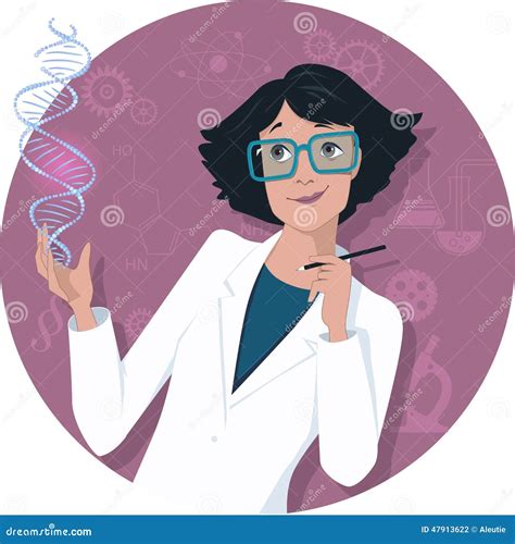 Female Scientist Cartoon