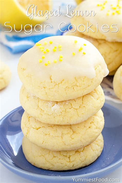 Glazed Lemon Sugar Cookies Recipe From Yummiest Food Cookbook