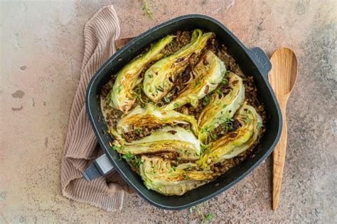 Spitzkohl Pfanne mal anders am Stück gebraten