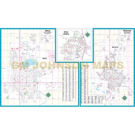 Lawton, Oklahoma Street Map - GM Johnson Maps