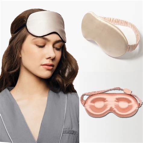 D Contoured Cup Sleeping Silk Eye Mask Blindfold Soft Comfort Eye