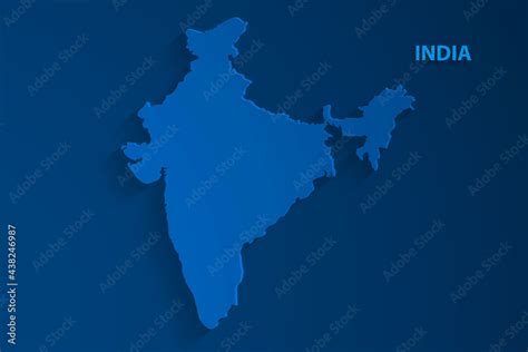 Blue India map background, vector Stock Vector | Adobe Stock