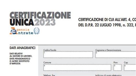 La Dichiarazione Unica 2023 è disponibile come fare per averla