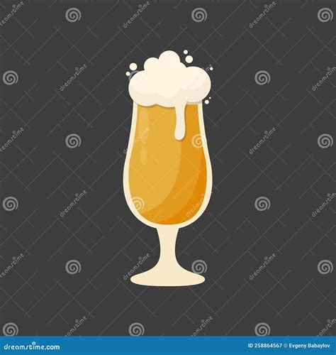 Glass Of Fresh Light Foamy Beer Vector Stock Vector Illustration Of Cold Vector 258864567