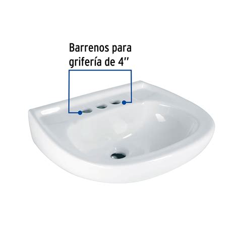 Lavabo cerámico con rebosadero blanco Foset Accesorios Para Baño 44002