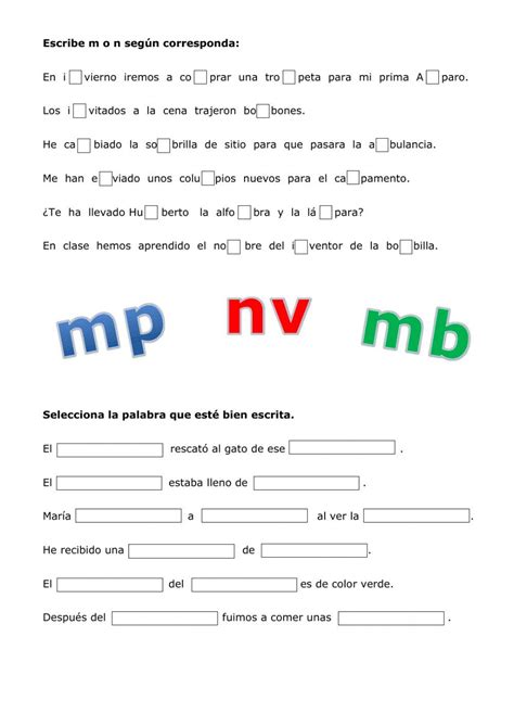 Ficha online de Ortografía para 2º PRIMARIA Puedes hacer los