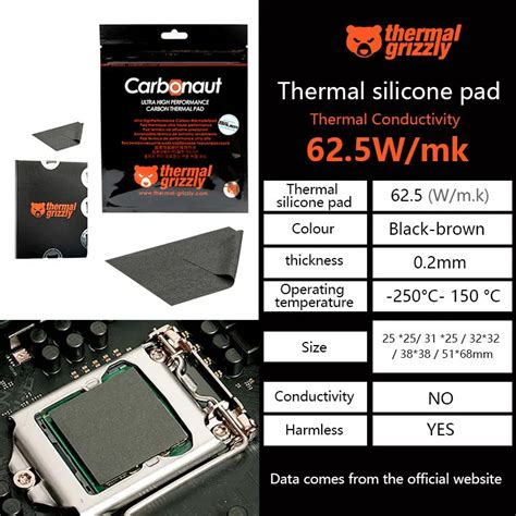 Thermal Grizzly Carbonaut Carbon Thermal Pad Cpu Thermal Pad