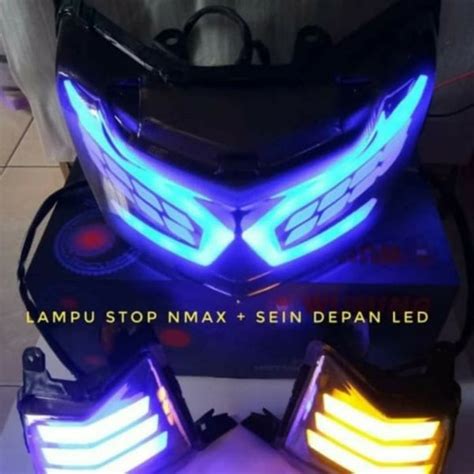 Jual PAKET LAMPU STOP LED PLUS SEN LED DEPAN YAMAHA NMAX STOPLAMP LED