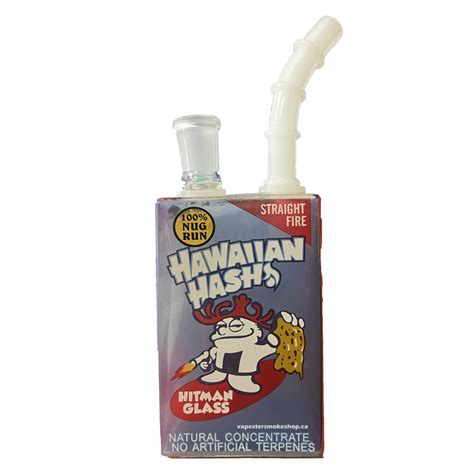 Hawaiian Hash Hitman Juice Box Glass Bong Artisan Smoke Shop