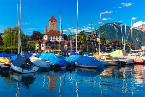 Spiez Church and Castle, Switzerland | Stock image | Colourbox