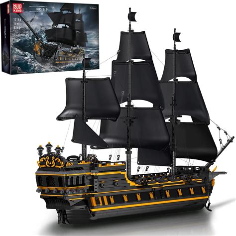 Mould King 13186 Pirate Ship Classic Pirate Ship Building Set Made Of