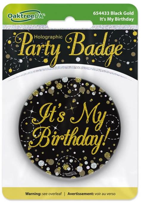 Sparkling Fizz Gold Birthday Badge Birthday Badge Newbury