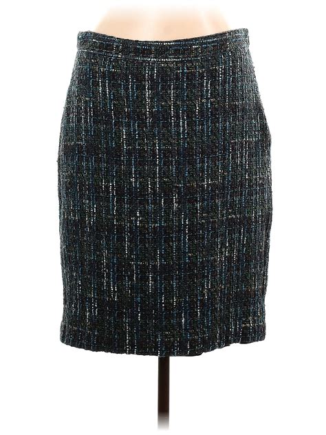 J Jill Tweed Multi Color Blue Casual Skirt Size 12 69 Off Thredup