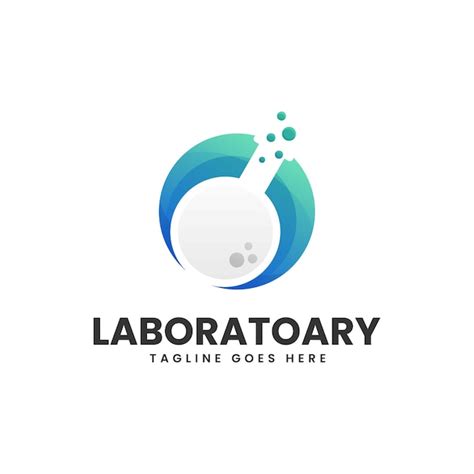 Illustration Logo Vectoriel Laboratoire D Grad Style Color Vecteur