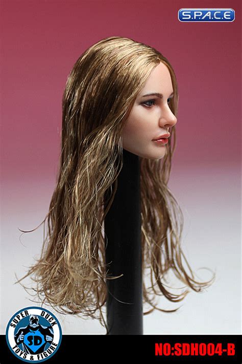 1 6 Scale Female Head Sculpt Blonde Wet Look Hair