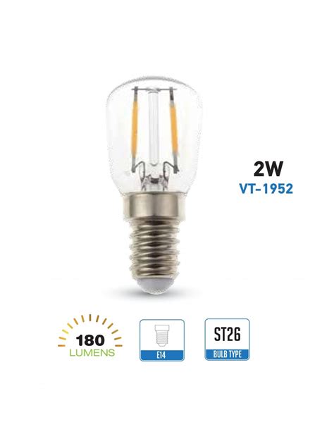 Lampadina Led W Bulb St In Vetro Trasparente V Tac Attacco E Vt