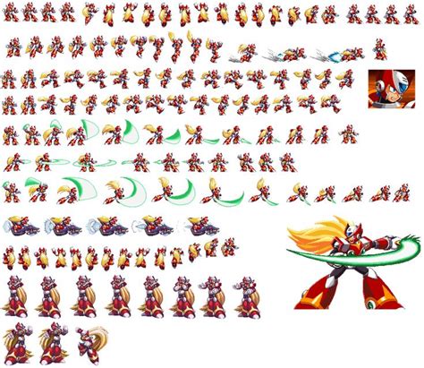 Zero from MegamanX series | Game character design, Sprite, Game concept art