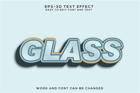 Premium Vector Glass 3d Text Effect