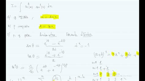 Analyse Calcul Des Int Grales Partie Youtube