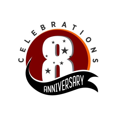 8 Years Anniversary Logo Anniversary Emblems 8 In Anniversary Concept Template Design 12004142