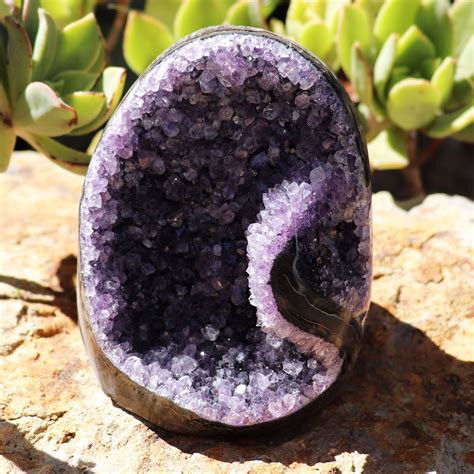 Natural Amethyst Geode Quartz Cluster Crystal Druzy Freeform EBay