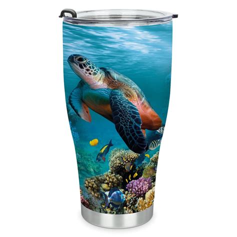 Hidove Stainless Steel Tumbler Turtle Oz Leak Proof Stainless