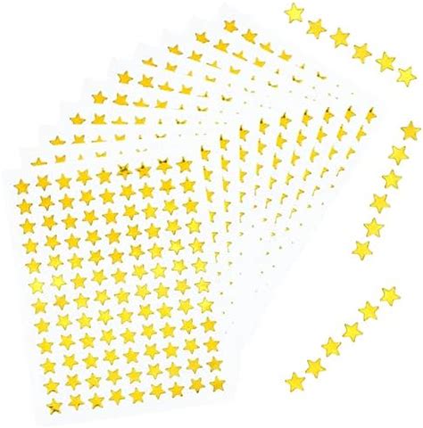 Amazon Pcs Sheets Tiny Gold Star Stickers Diameter