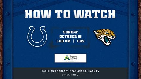 Jacksonville Jaguars At Indianapolis Colts Week 6 Kicks Off At 100 P