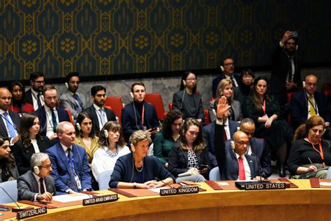 Us Vetoes Israel Cease Fire Resolution In Un Security Council