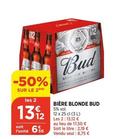 Promo Bière Blonde Bud chez Bi iCatalogue fr