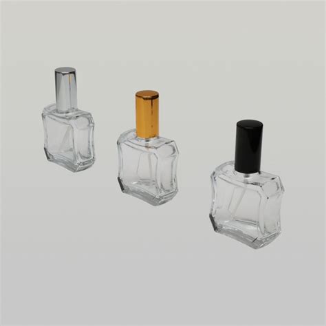 BulkPerfumeBottles 3 4 Oz 100ml Deluxe Grip Shaped Clear Glass