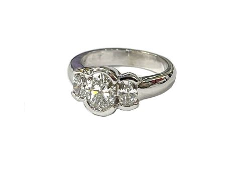 Vintage 3 Oval Diamond Ring