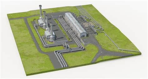 Geothermal power plant model - TurboSquid 1260647